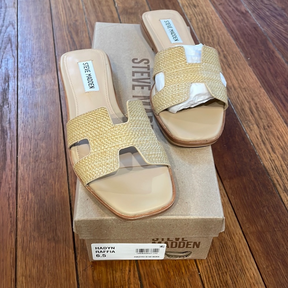 Steve Madden Hadyn Raffia Sandal Size 6.5